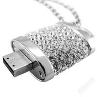 Лот: 1309975. Фото: 2. USB флешка 4GB Замок со стразами. Носители информации