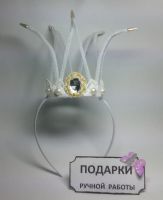 Лот: 15205069. Фото: 2. Корона белая ручной работы. Свадебная мода