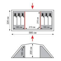 Лот: 15986347. Фото: 3. Палатка Tramp Brest 6 (V2) водост... Туризм, охота, рыбалка, самооборона