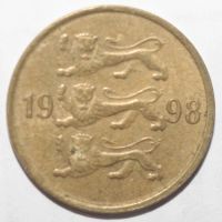 Лот: 6928091. Фото: 2. 10 сенти (сентов) 1998 год. Эстония. Монеты