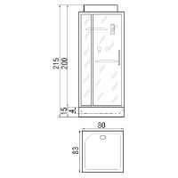 Лот: 15093239. Фото: 4. Душевая кабина 80x83 низкий поддон... Красноярск
