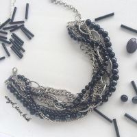 Лот: 9082504. Фото: 2. Колье в чёрном цвете. Ручная работа