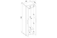 Лот: 23671591. Фото: 3. Шкаф для одежды 2-дверный Hoff... Мебель