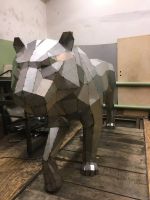 Лот: 25855461. Фото: 2. Скульптура тигра из нержавеющей... Живопись, скульптура, фото