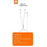 Лот: 25795134. Фото: 2. Кабель WUW X223 2in1 Type-C->Lighting... Аксессуары