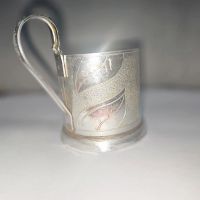 Лот: 25719921. Фото: 2. Подстаканник алюминиевый. Антиквариат