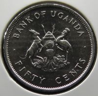 Лот: 11605310. Фото: 2. Уганда монета 50 центов 1976 год. Монеты