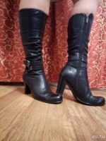 Лот: 10217878. Фото: 4. Сапоги р.37 черные демисезонные. Красноярск