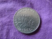 Лот: 3952978. Фото: 2. 1 франк, 1966, Франция, с девушкой-сеятельницей. Монеты
