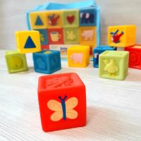 Лот: 13065493. Фото: 2. Резиновые кубики с картинками... Игрушки