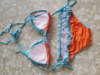 Лот: 16098366. Фото: 2. Новый купальник. Оранжевый с голубым... Женская одежда