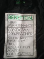 Лот: 8260656. Фото: 3. Пуховик Benetton черный длинный... Одежда, обувь, галантерея