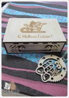 Лот: 6404149. Фото: 3. Новогодний набор "Сани" (игрушки... Сувениры, подарки