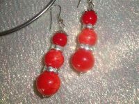 Лот: 1601887. Фото: 2. Серьги"коралл" 2. Ювелирные изделия, бижутерия, часы