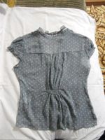Лот: 1243708. Фото: 2. Серая шифоновая блузка с мелкий... Женская одежда