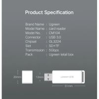 Лот: 21437980. Фото: 7. Картридер UGREEN USB 3.0 to SD...