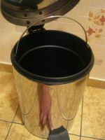 Лот: 3226112. Фото: 3. Новое ведро для мусора,хромированное... Домашний быт