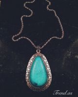 Лот: 7192144. Фото: 3. Цепочка с кулоном из натурального... Красноярск