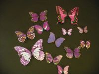 Лот: 5939306. Фото: 3. Наклейка 3D Бабочка - сиреневая. Домашний быт