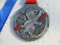 Лот: 10462153. Фото: 2. Медаль " ЗаБег " Первого всероссийского... Значки, медали, жетоны