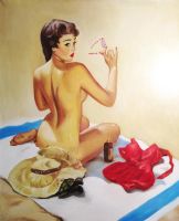 Лот: 6345303. Фото: 2. картина Pin-Up. Изобразительное искусство