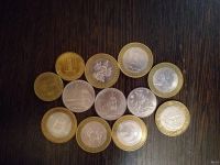 Лот: 13352037. Фото: 2. Юбилейные 10 рублей биметалл... Монеты