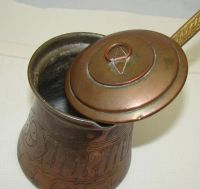 Лот: 14420741. Фото: 5. Турка джезва с крышкой старинная...