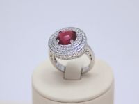 Лот: 14751367. Фото: 2. СЕРЕБРЯНОЕ КОЛЬЦО С ГРАНАТОМ И... Ювелирные изделия, бижутерия, часы
