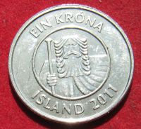 Лот: 19059961. Фото: 2. Исландия 1 крона, 2011 г. Монеты