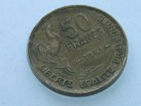 Лот: 10715392. Фото: 5. Монета 50 франк Франция 1951 портрет...