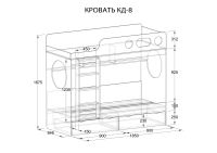 Лот: 14085033. Фото: 3. Кровать двухуровневая детская... Мебель