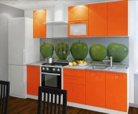 Лот: 10086474. Фото: 3. Кухня "Валерия-М" оранжевый глянец... Мебель