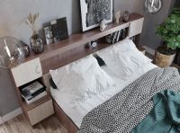 Лот: 20110616. Фото: 6. Кровать Бася 552 КР 160 с закроватным...