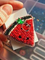 Лот: 24698560. Фото: 3. Брошь арбуз 🍉. Красноярск