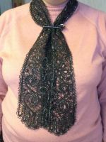 Лот: 6510401. Фото: 2. Плетеный на коклюшках галстук. Вязание, шитье