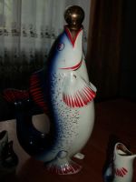 Лот: 11848531. Фото: 6. Графин штоф и 5 рюмок фарфор Рыба...