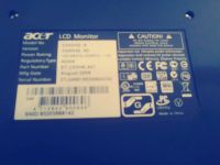 Лот: 18212750. Фото: 6. неисправный монитор acer lcd x243hq