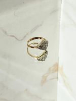 Лот: 21108202. Фото: 2. Золотое кольцо с бриллианты 2... Ювелирные изделия, бижутерия, часы
