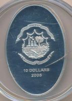 Лот: 10120130. Фото: 2. Либерия 2005 10 доллар Выборы... Монеты
