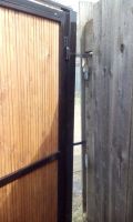 Лот: 12037179. Фото: 3. Ворота распашные, заполнение дерево... Строительство и ремонт