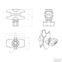 Лот: 13676053. Фото: 3. RAM Mounts Муфта 1" металлическая... Смартфоны, связь, навигация