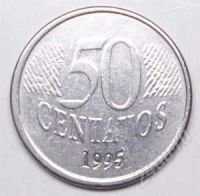 Лот: 1588219. Фото: 2. Бразилия. 50 сентаво 1995г. Монеты