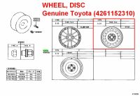 Лот: 21276971. Фото: 6. Оригинальный стальной диск Toyota...