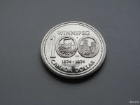 Лот: 10278593. Фото: 2. Канада 1 доллар 1974 " 100 лет... Монеты