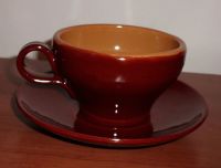 Лот: 10320525. Фото: 2. Чашка с блюдцем - керамика. Посуда, кухонная утварь