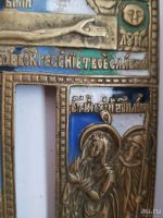 Лот: 12731753. Фото: 2. Распятие, 5 цветов эмали. 19в. Антиквариат