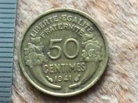 Лот: 12169339. Фото: 4. Монета 50 сантим Франция 1941... Красноярск