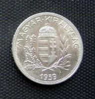 Лот: 10028480. Фото: 2. 1 пенго 1939г aUNC Венгрия. Монеты