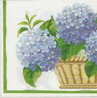 Лот: 2142443. Фото: 2. Салфетка для декупажа. Голубая... Ручная работа