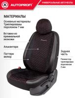 Лот: 25888322. Фото: 3. Авточехлы Аutoprofi Verossa черно-красные... Авто, мото, водный транспорт